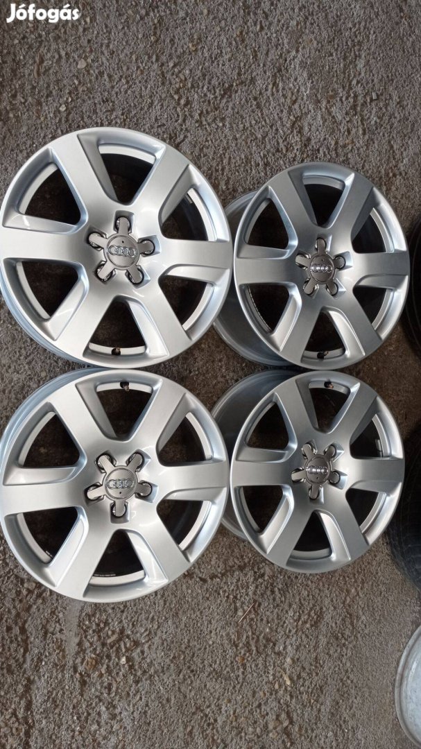 Gyári 17 colos 5x112 lyukosztású Audi használt alu felni garnitúra