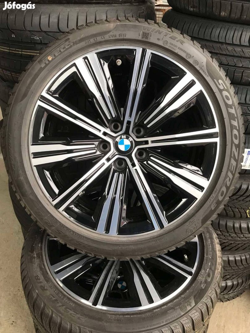 Gyári BMW 3 G20 5x112 újszerű alufelni Pirelli téli gumi 225/45 R18