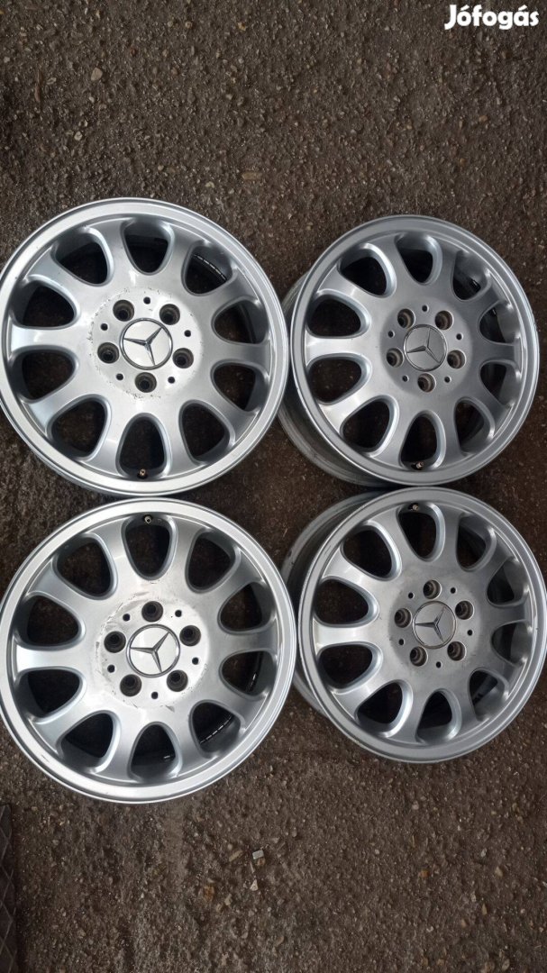Gyári Mercedes 5x112 lyukosztású használt 16 colos alu felni garnitúra