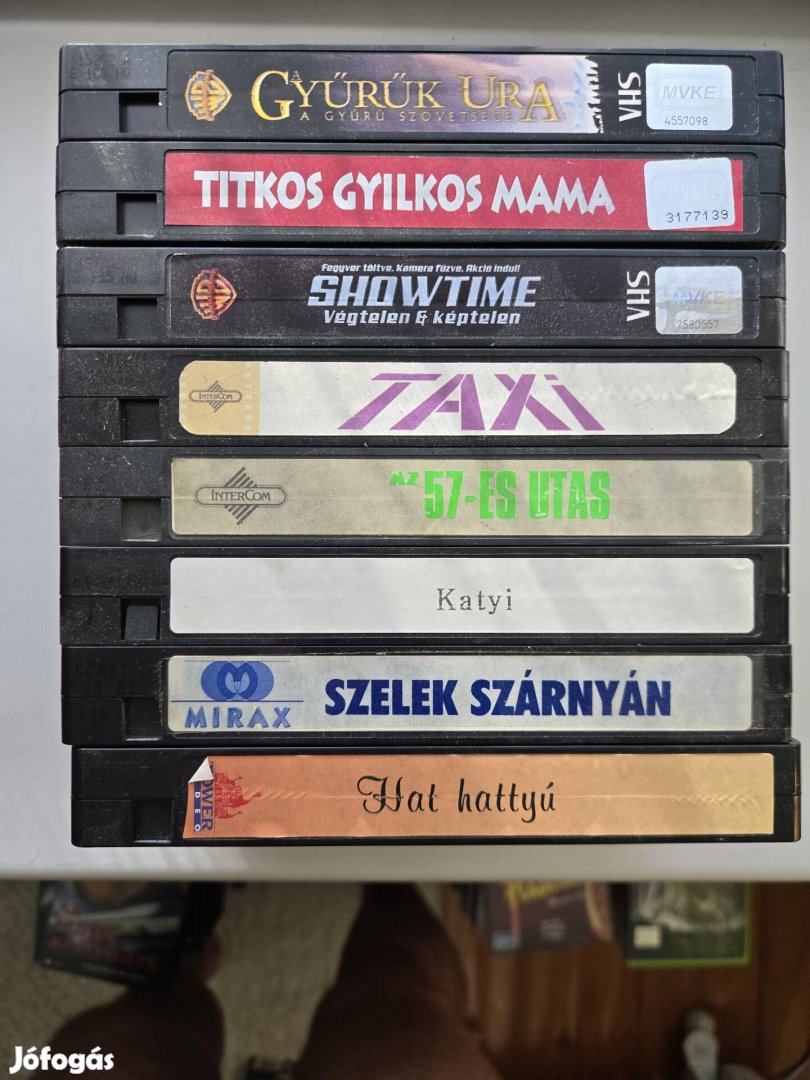 Gyári Müsoros VHS Video Kazetták TOK Nélkül 