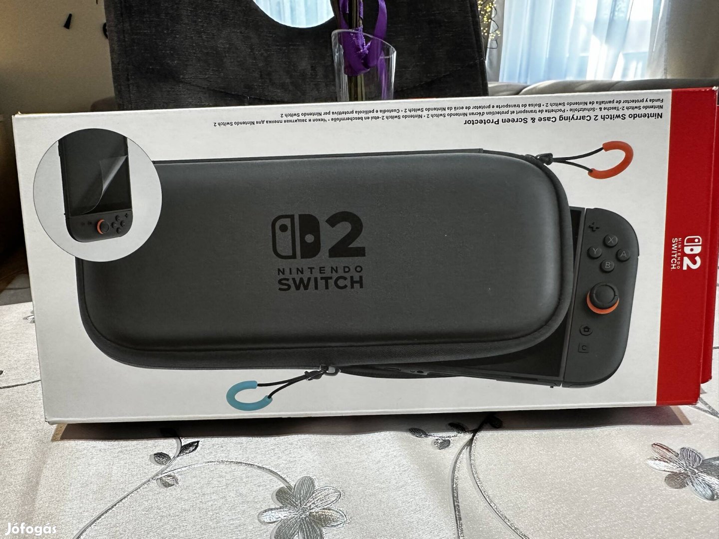 Gyári Nintendo Switch 2 tok és fólia, bontatlan!