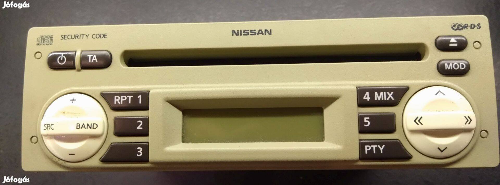 Gyári Nissan autó rádió eladó, gyári kóddal