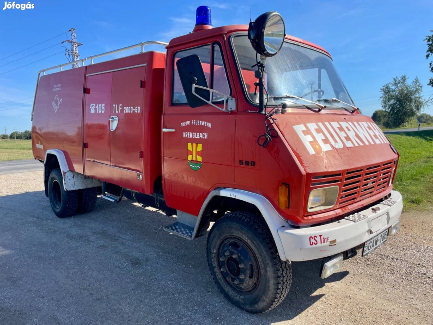 Gyári Tűzoltó autó Steyr 590 1974 16 000 km