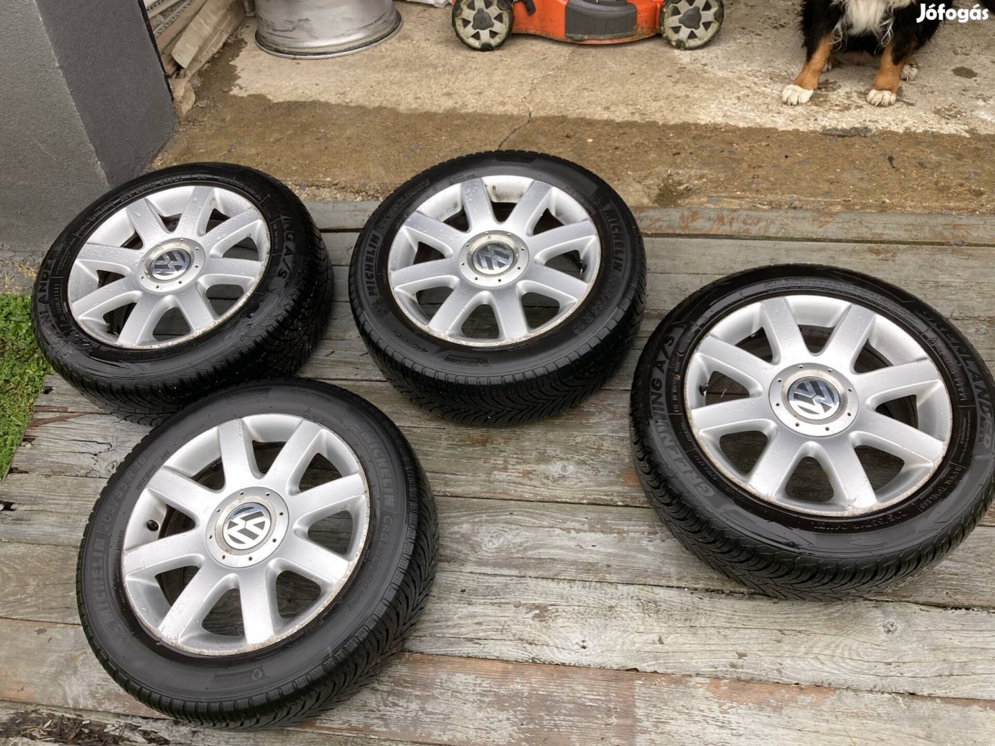 Gyári VW 5x112 r16 alufelni 205/55r16 gumikkal 