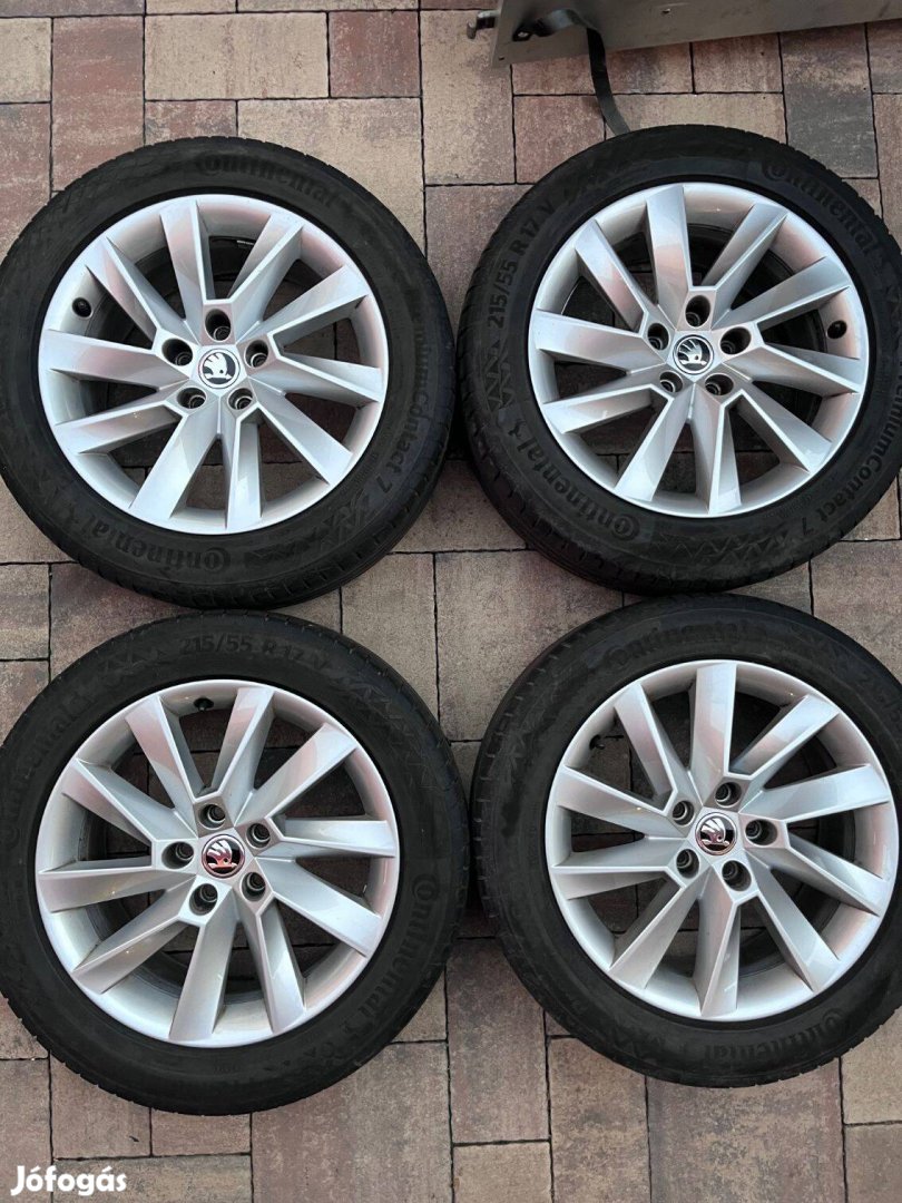 Gyári alufelni garnitúra Skoda R17, 5x112