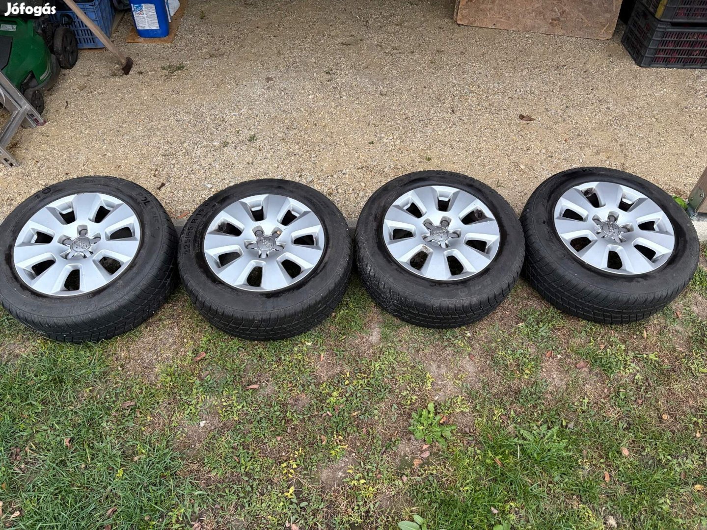 Gyári audi alufelni téli gumikkal
