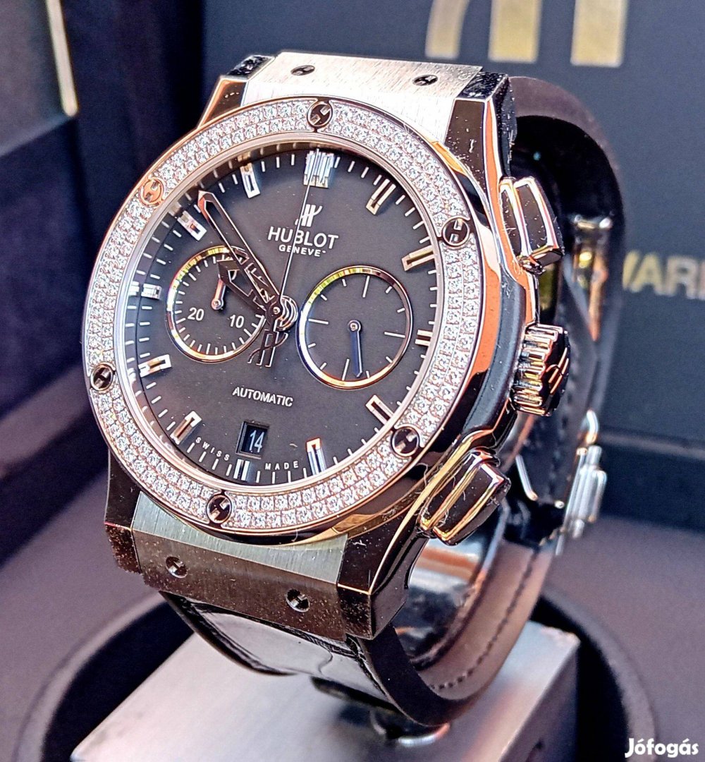 Gyári brilles komplett hublot classic fusion chrono karóra eladó,csere