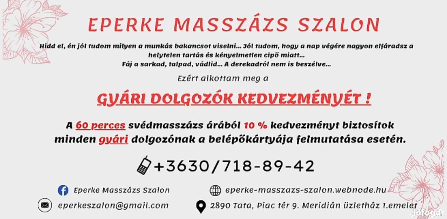 Gyári dolgozók kedvezménye 