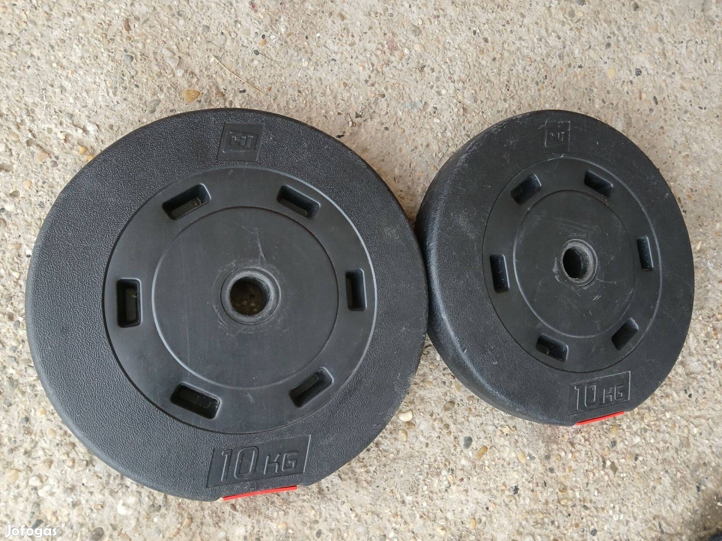 Gyári súlytárcsa 2 x 10 kg súly súlyok tárcsasúly súlyzó