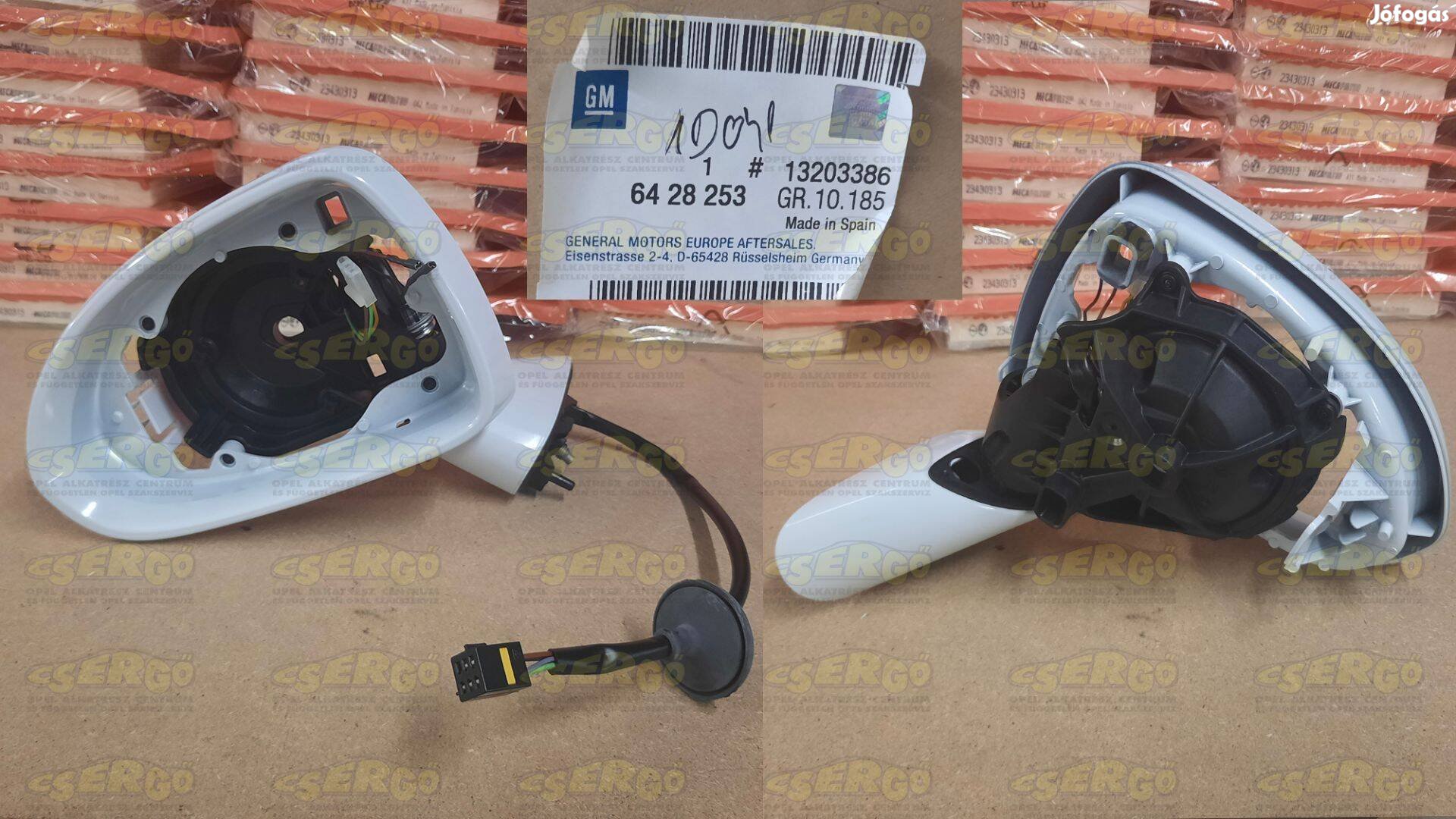 Gyári új bal tükörtest Corsa D+E 13203386