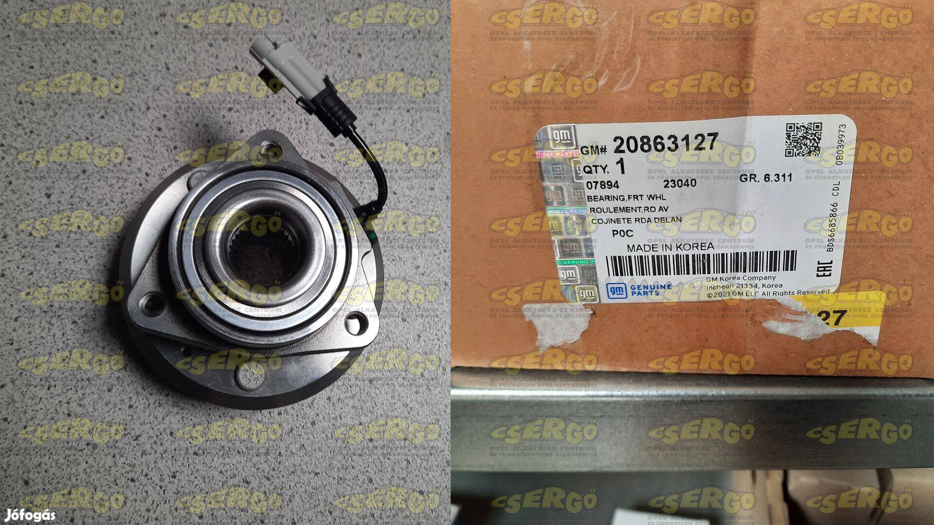 Gyári új első kerékagy Opel Antara 2011-től 20863127