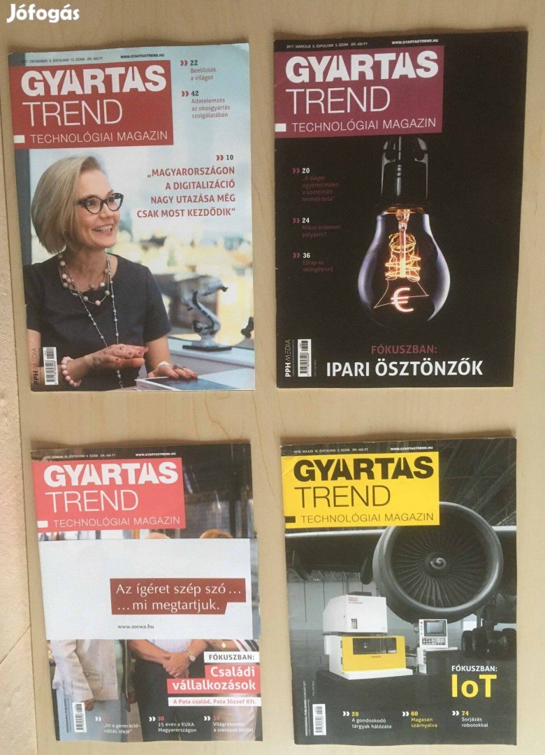 Gyártás trend magazinok a 2016-2017-es évből ingyen elvihetőek