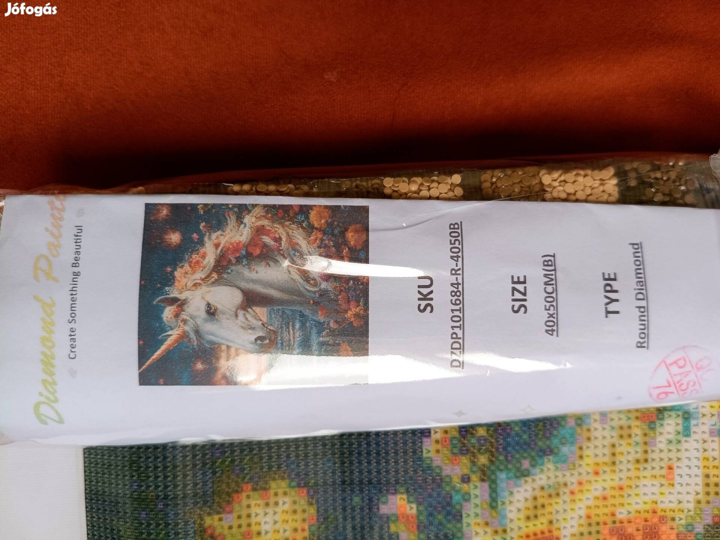 Gyémánt kifestő készlet, gyémántszemes kép, 40x50 cm