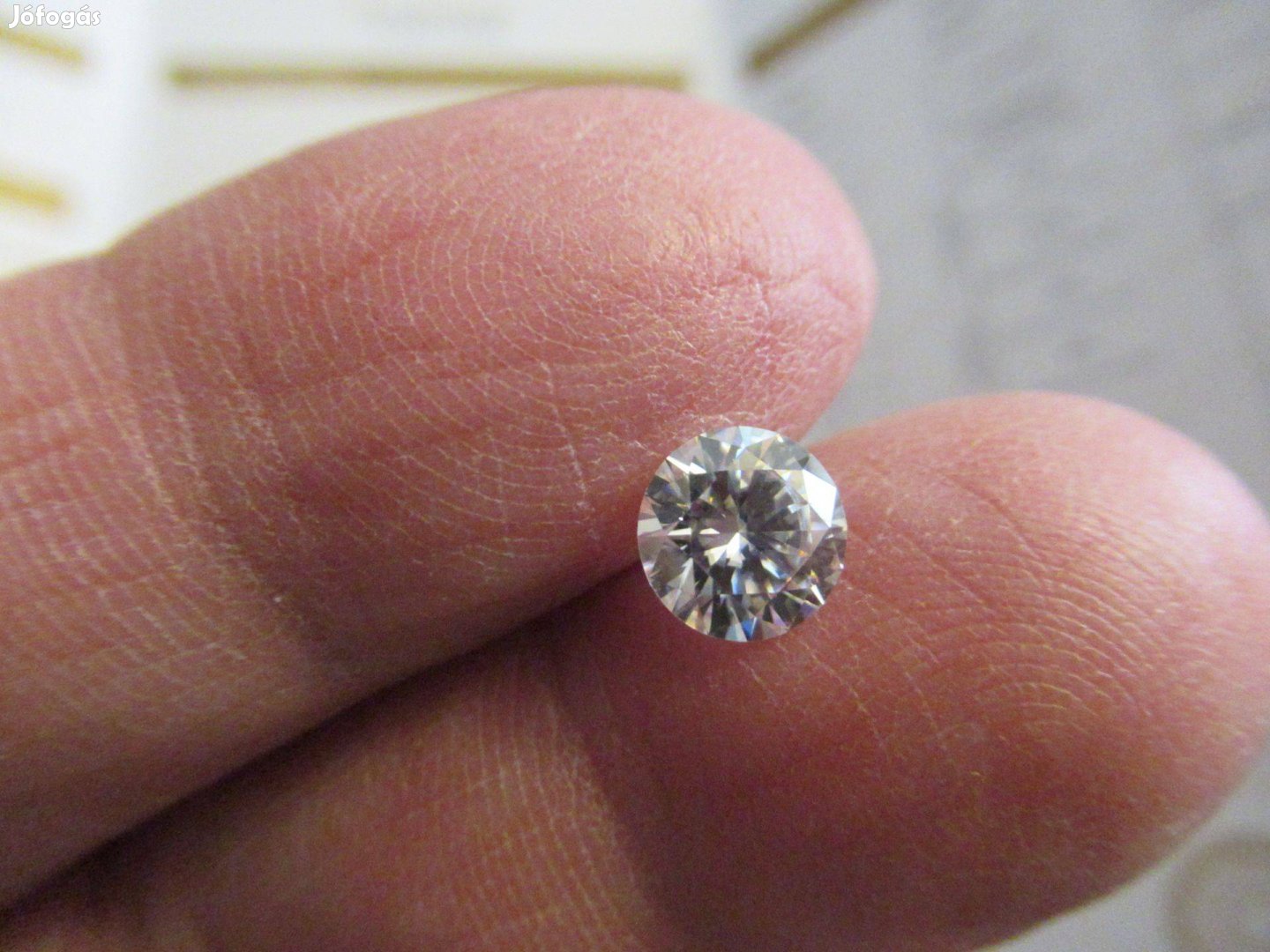 Gyémánt kő 7 mm 1,2 carat VVS/D fehér /lab.Moissanite/ Certifikáci