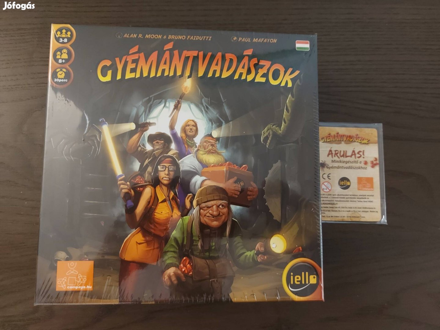 Gyémántvadászok bontatlan társasjáték kiegészítő kártyacsomaggal