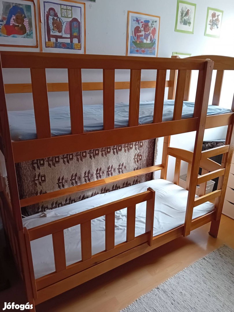 Gyerek emeletes ágy matraccal 160X70