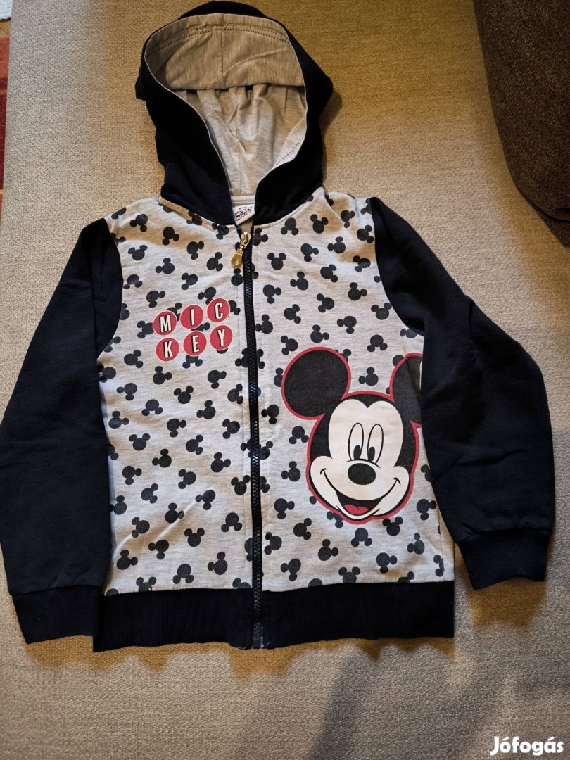 Gyerek kapucnis Mickey Mouse pulóver 128-as méret .