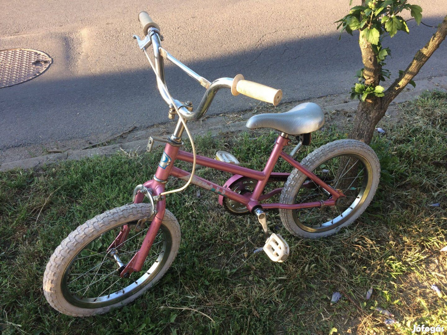 Gyerek kerékpár kontrás 16" bmx rózsaszín