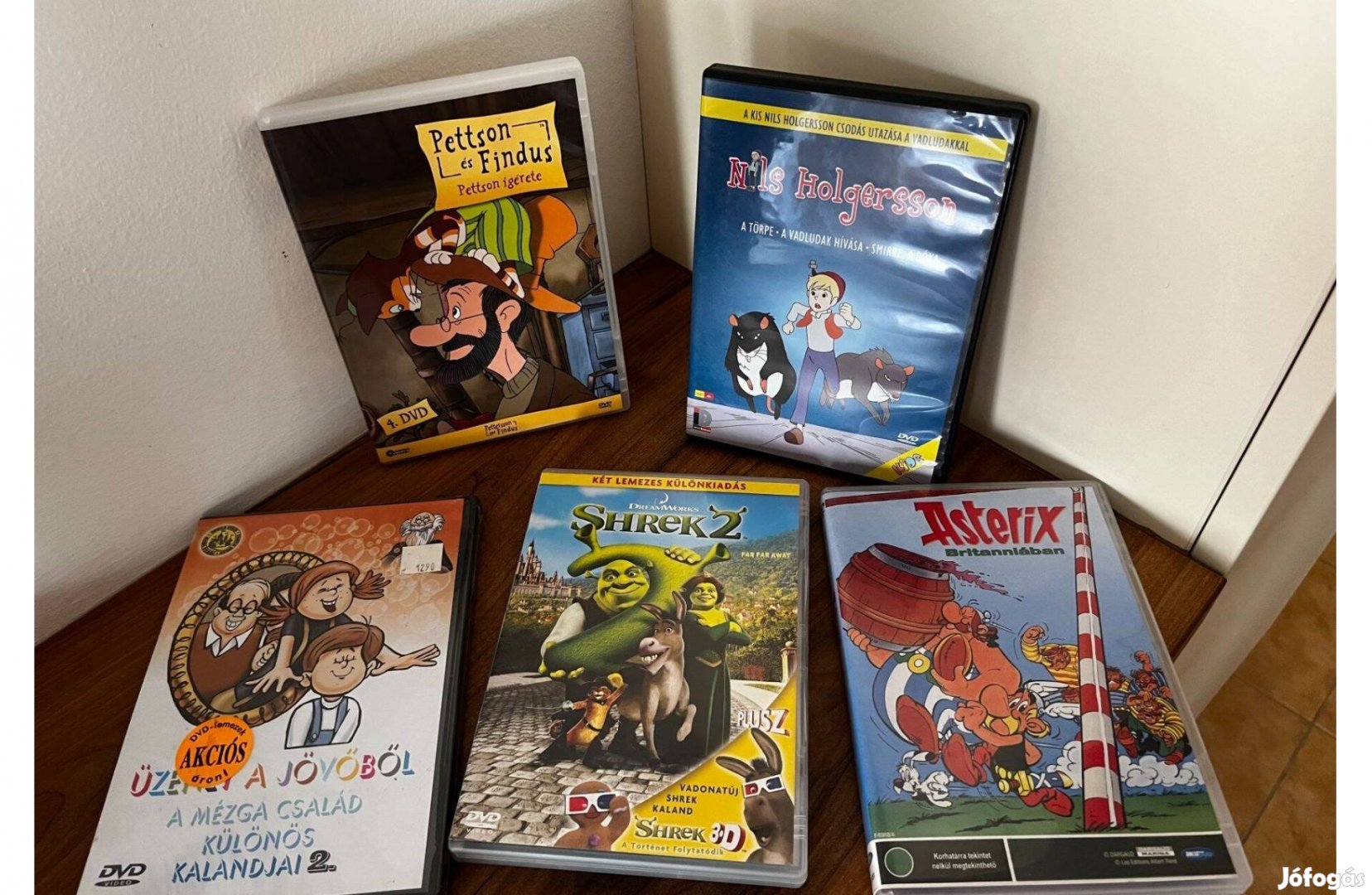 Gyerek mese DVD Asterix Shrek Pettson és Findusz Mézga család