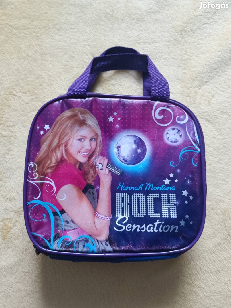 Gyerek táska uzsonnás táska hütőtáska Hannah Montana mintás