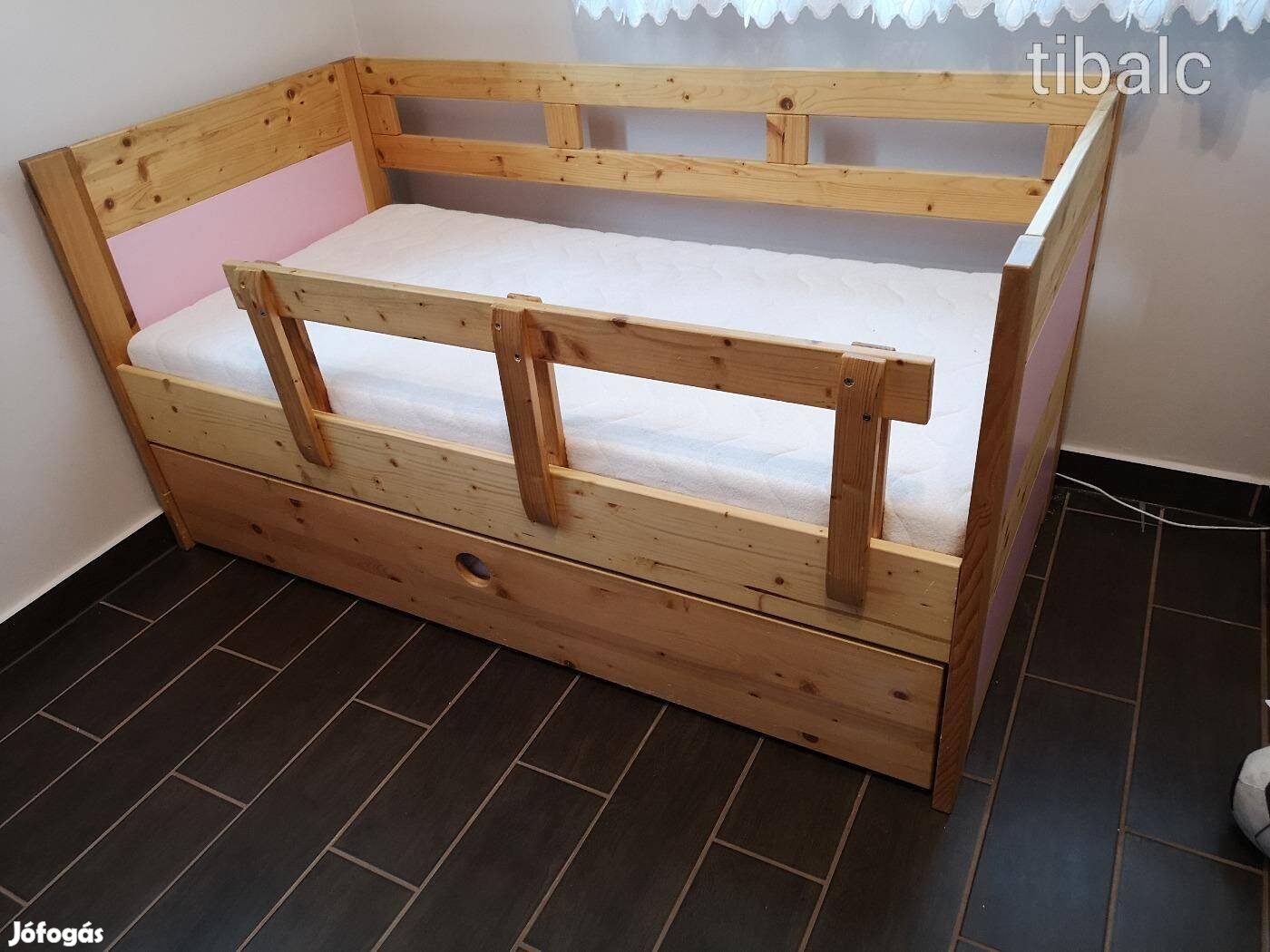 Gyerekágy, gyermekágy + 2 minőségi kombilatex habmatrac + ágyneműtartó