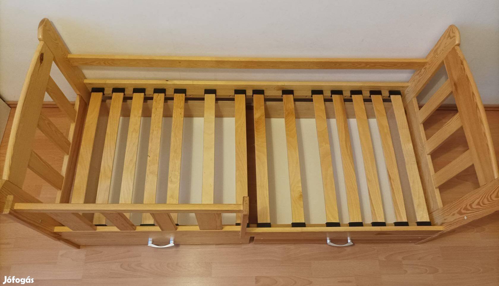 Gyerekágy ágyneműtartóstul, matracostul