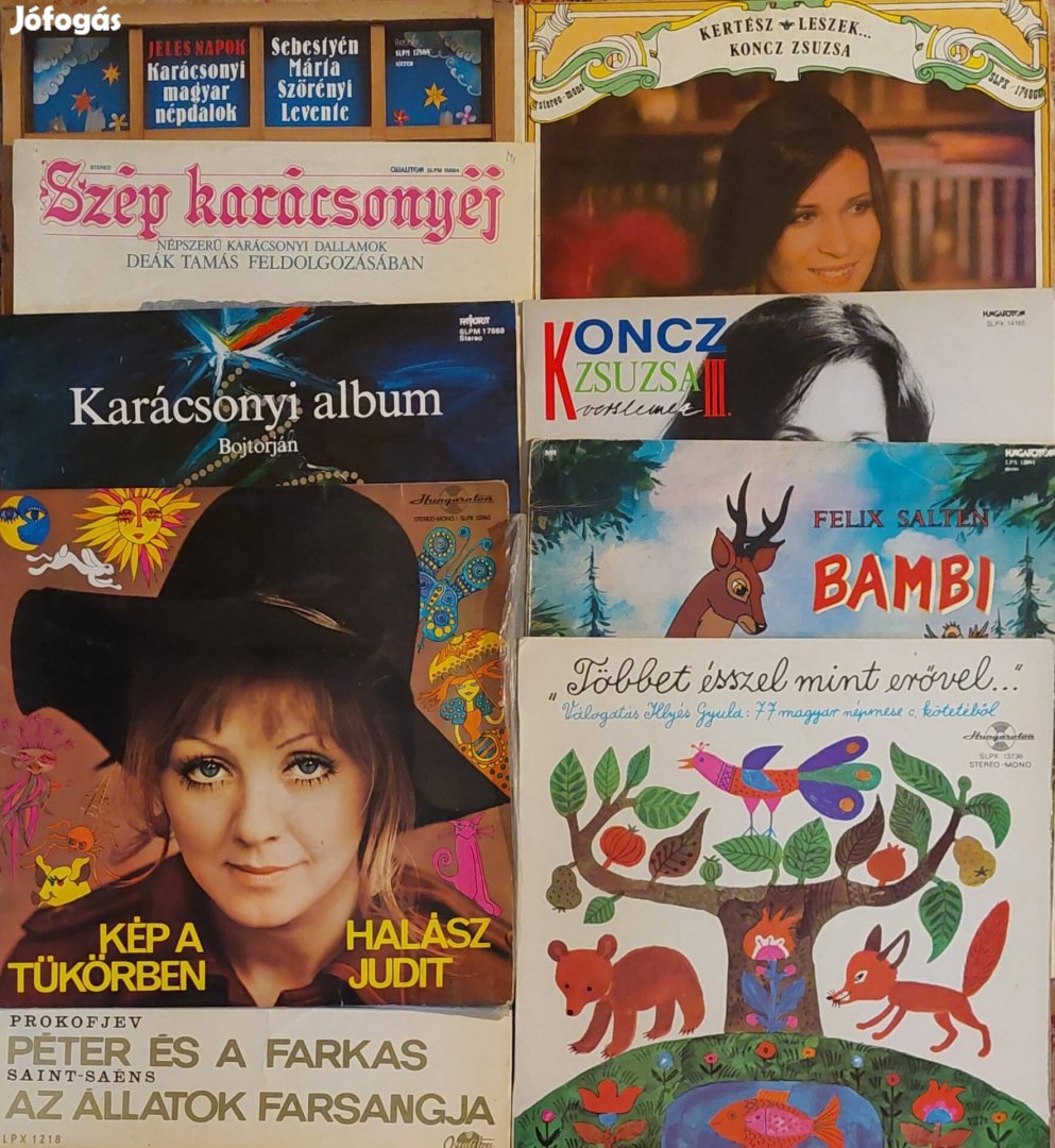 Gyerekeknek hanglemezek 9db