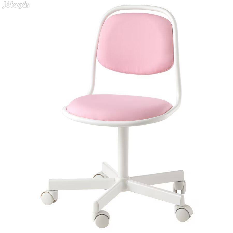Gyerekforgószék, fehér/Vissle rózsaszín IKEA ÖrfjÄLL