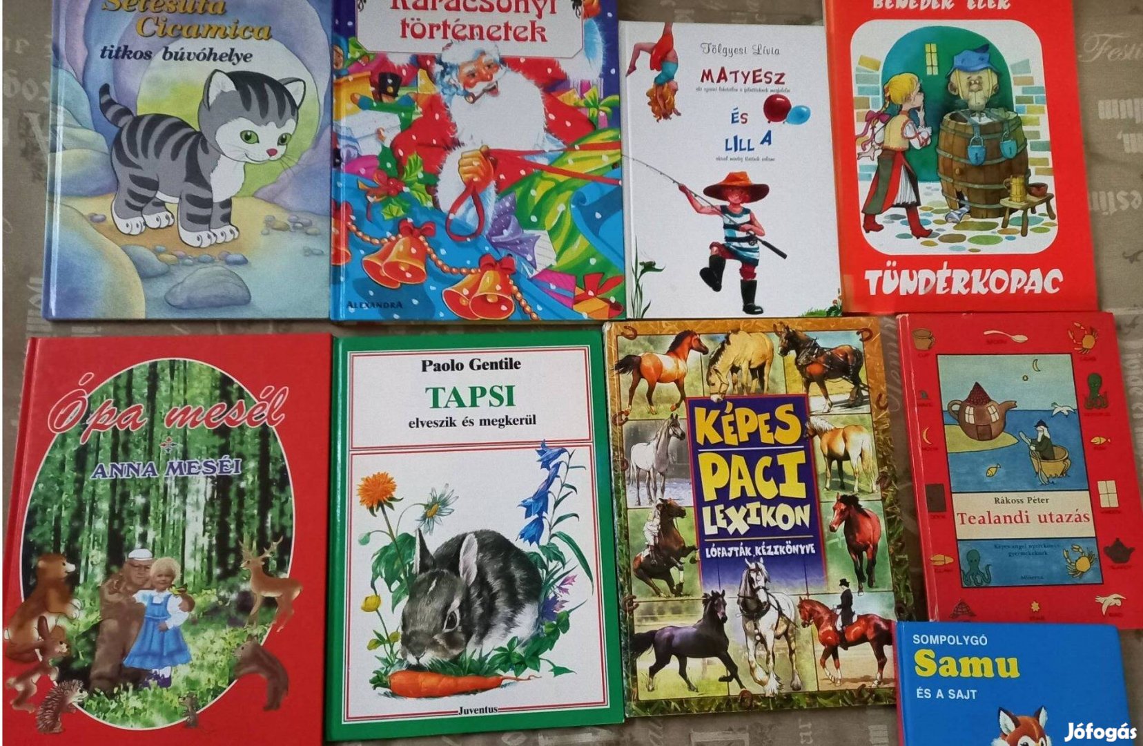 Gyerekkönyvek Tündérkopac,Cicamica,Tapsi,Képes Paci Lexikon