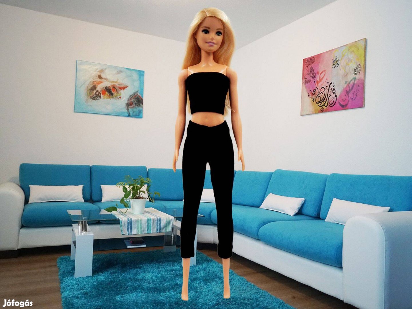 Gyereknap Fekete capri leggings barbie babákhoz, új, GLS 1290 Ft