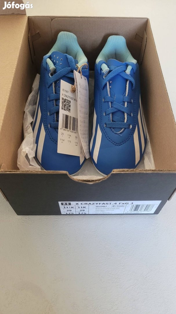 Gyermek foci cipő, 29-es, adidas, X Crazyfast.4 Fxg J