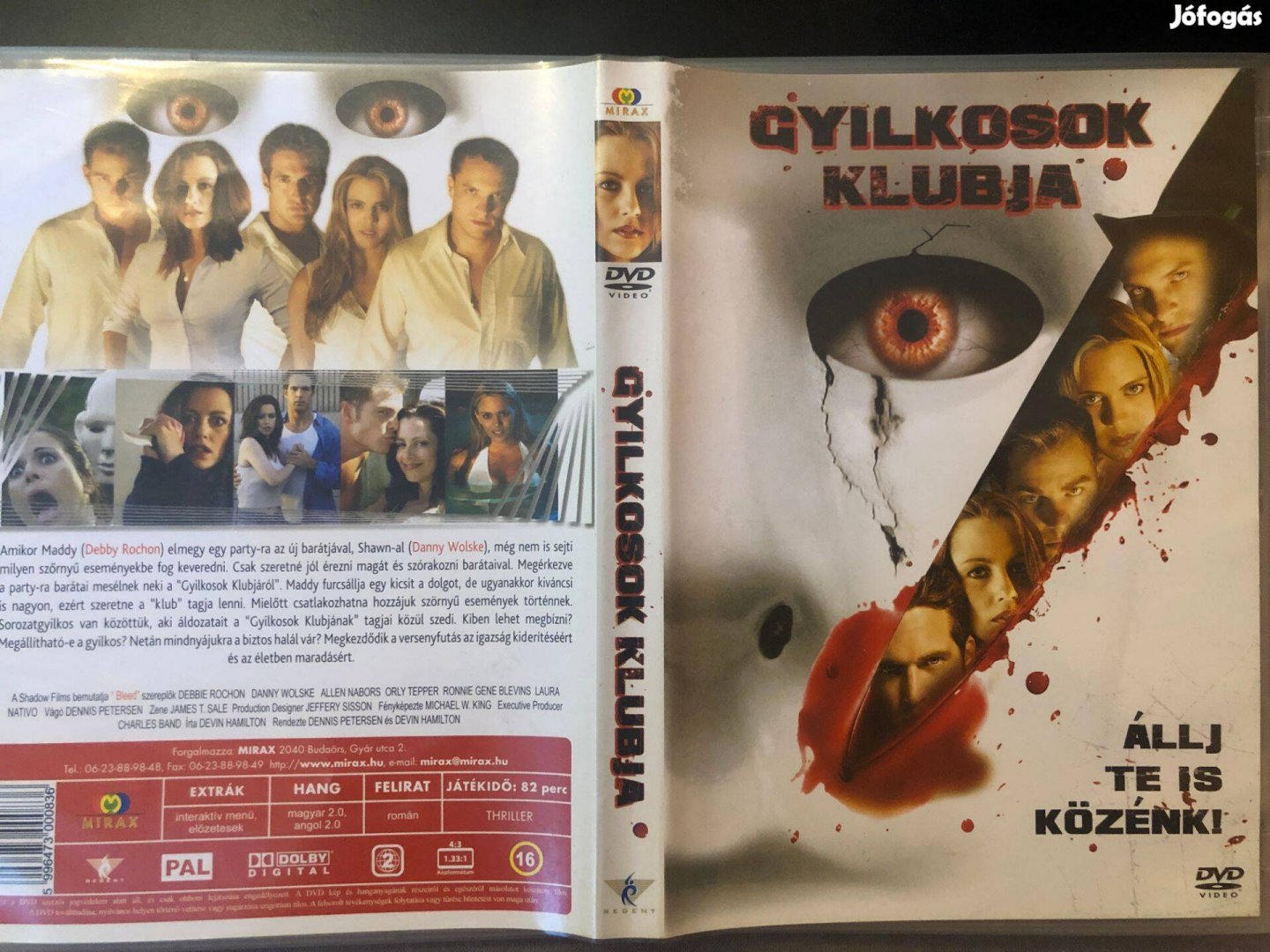 Gyilkosok klubja (karcmentes, Debby Rochon) DVD