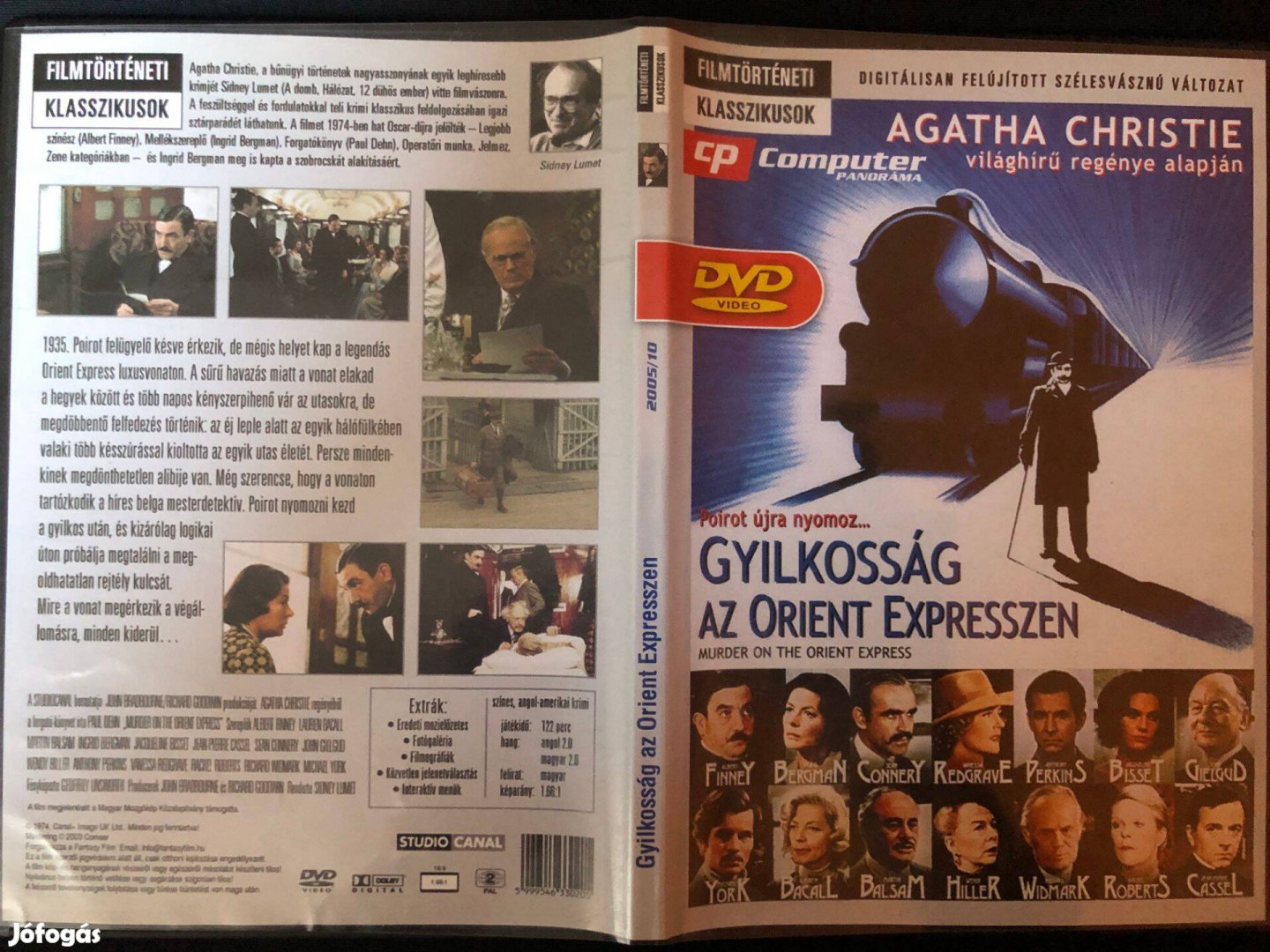 Gyilkosság az Orient Expresszen DVD (karcmentes, Agatha Christie)