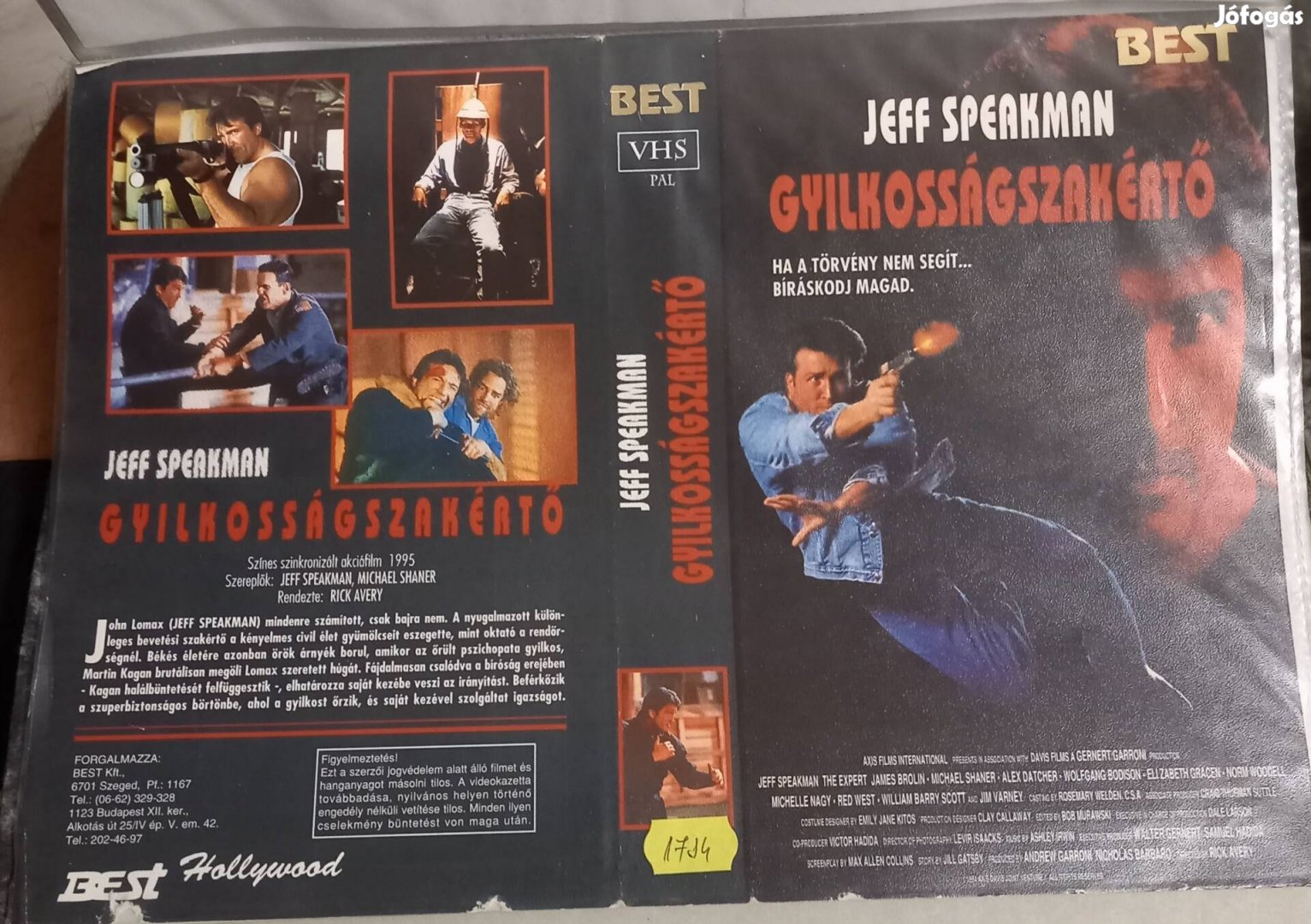 Gyilkosságszakértő - akció vhs - Jeff Speakman
