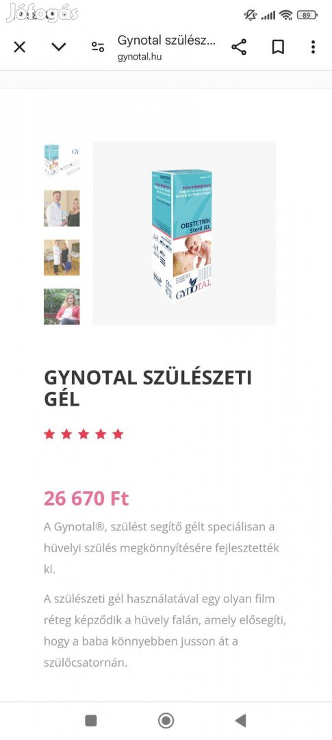 Gynotal szülészeti gél