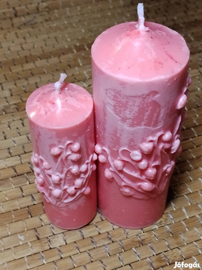 Gyöngyvirágos gyertya pár