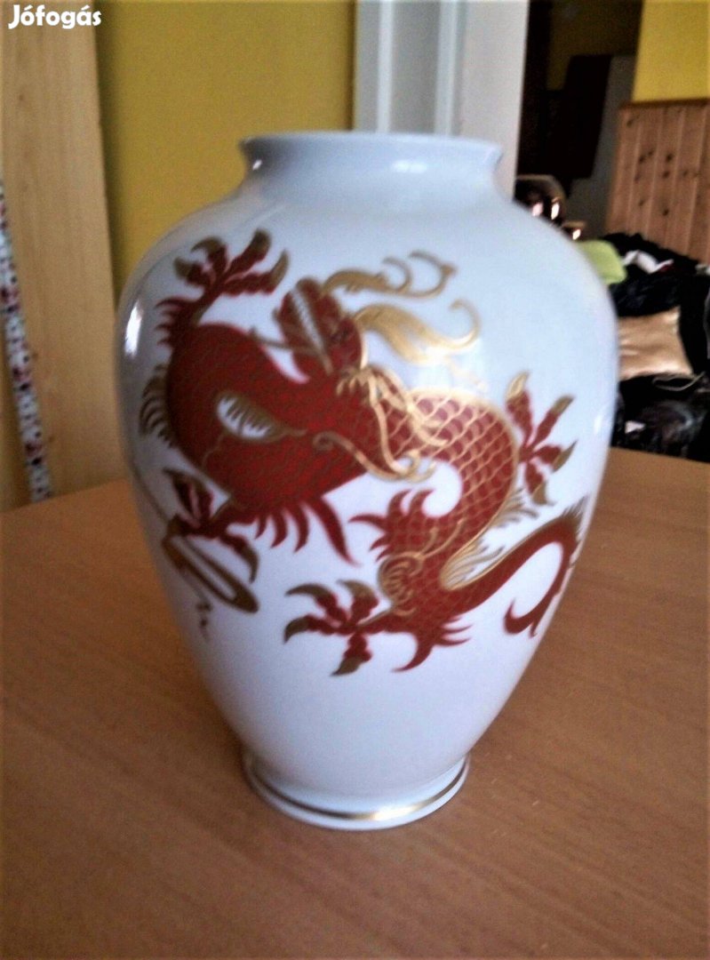 Gyönyörű Wallendorf sárkányos porcelán váza