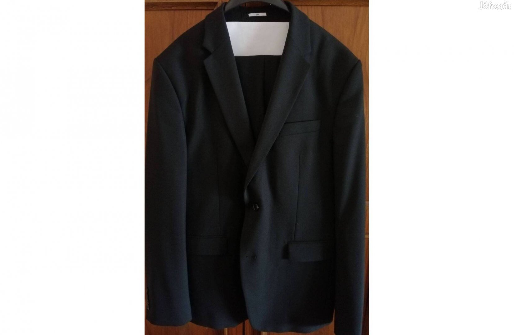 Gyönyörű Zara férfi fekete gyapjú öltöny 52 42 L H&M