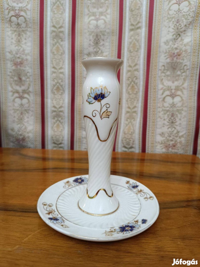 Gyönyörű Zsolnay porcelán gyertyatartó hibátlan állapotban