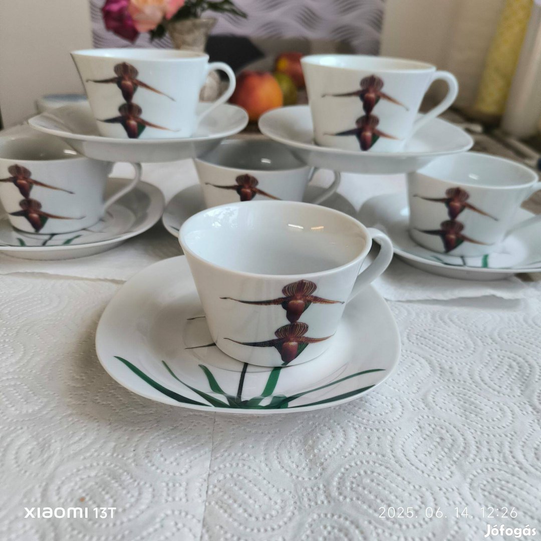 Gyönyörű, különleges porcelán kávéskészlet eladó!