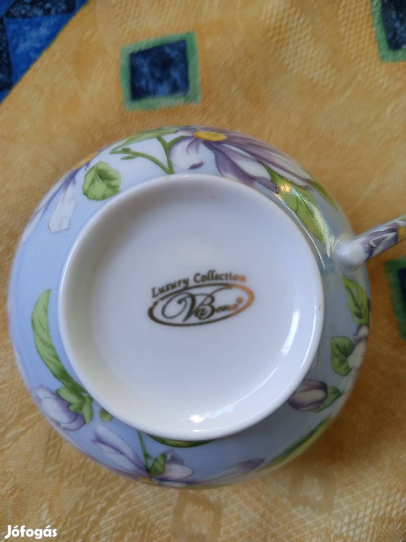 Gyönyörű, új teás készlet tizedáron eredeti dobozában