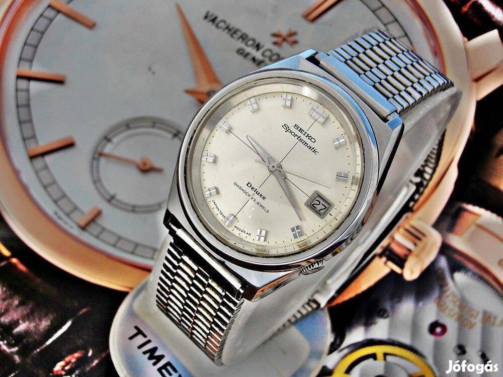 Gyönyörű acélautomata Seiko Sportsmatic Deluxe óra az 1966-ból