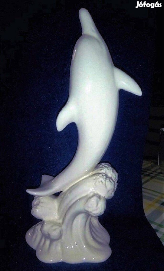 Gyönyörű kerámia delfin 28cm-es
