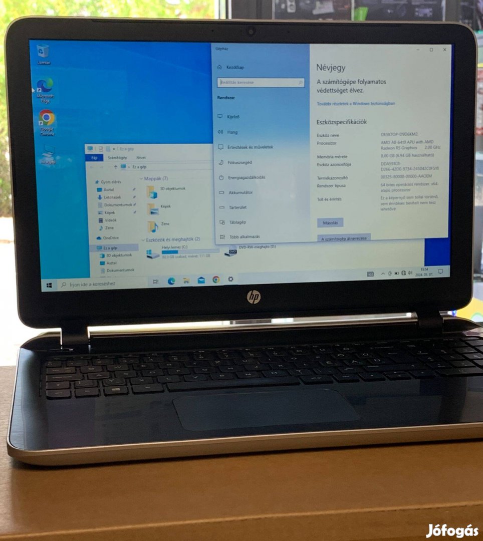 Gyors HP Notebook szép állapotban, alapfelhasználásra új akkuval