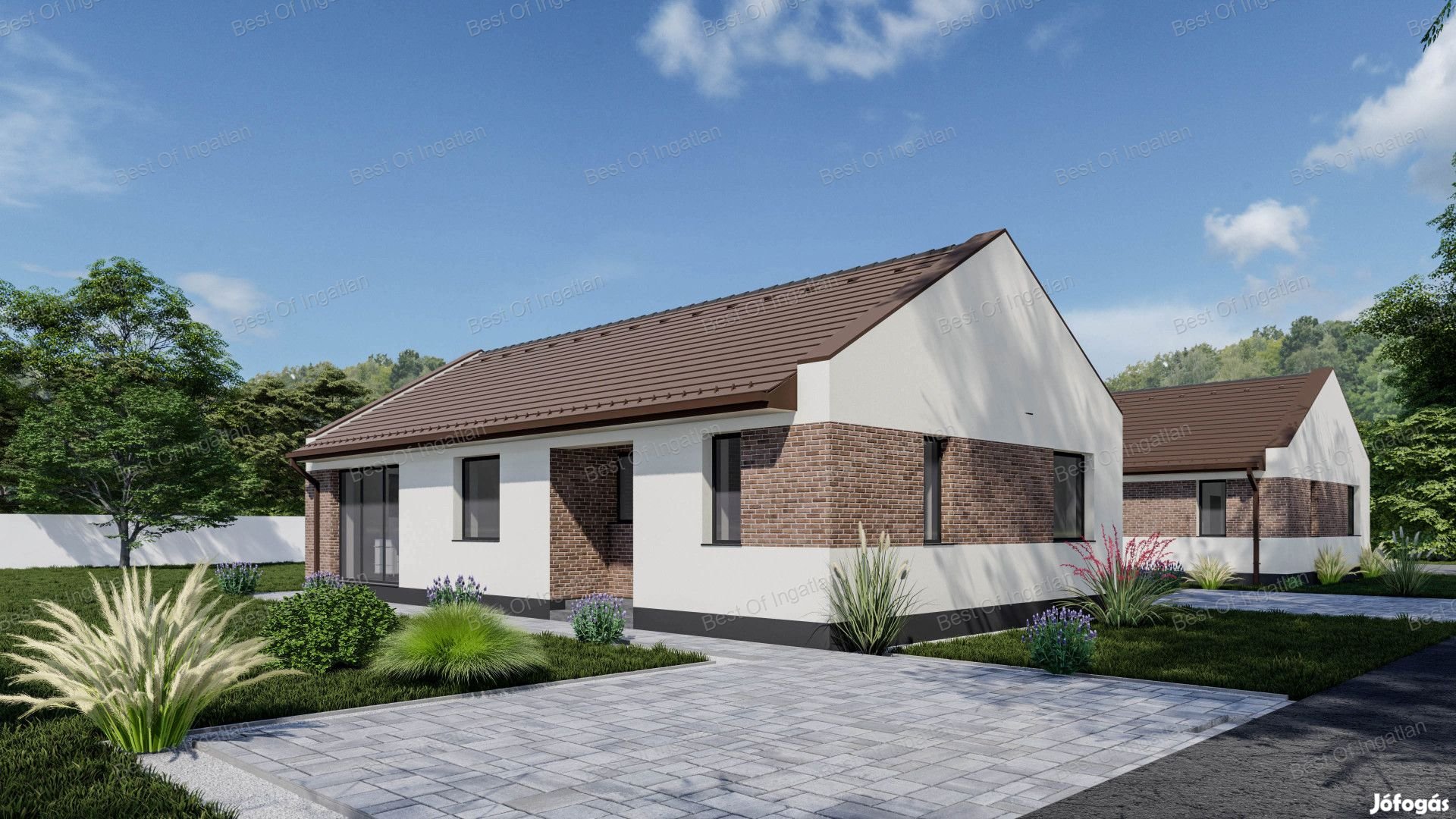Győrújbaráton új építésű, igényes, nappali + 3 szobás családi ház