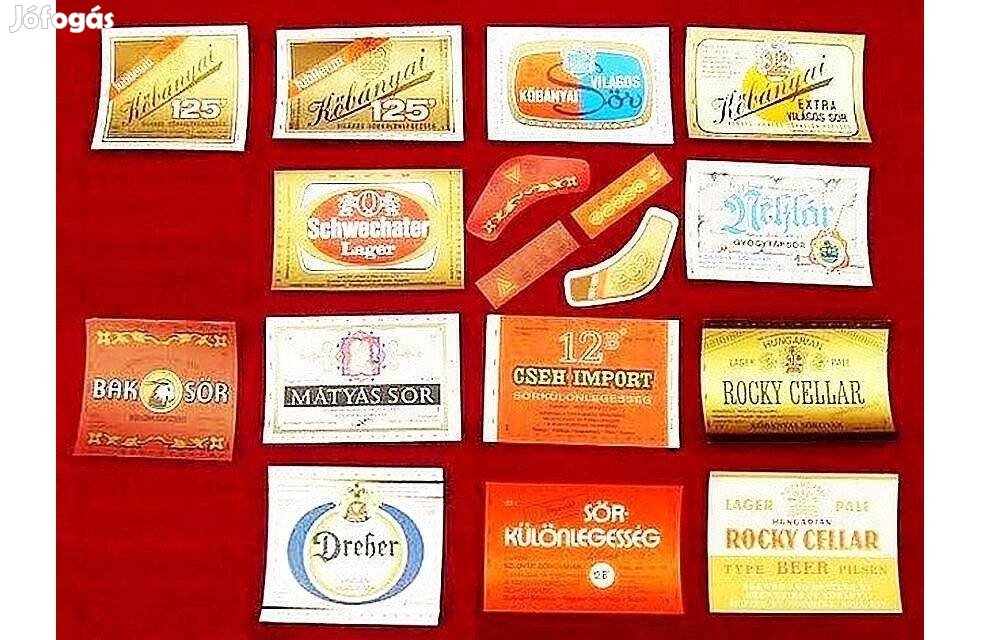 Gyűjtemény, régi sörös cimke, matrica