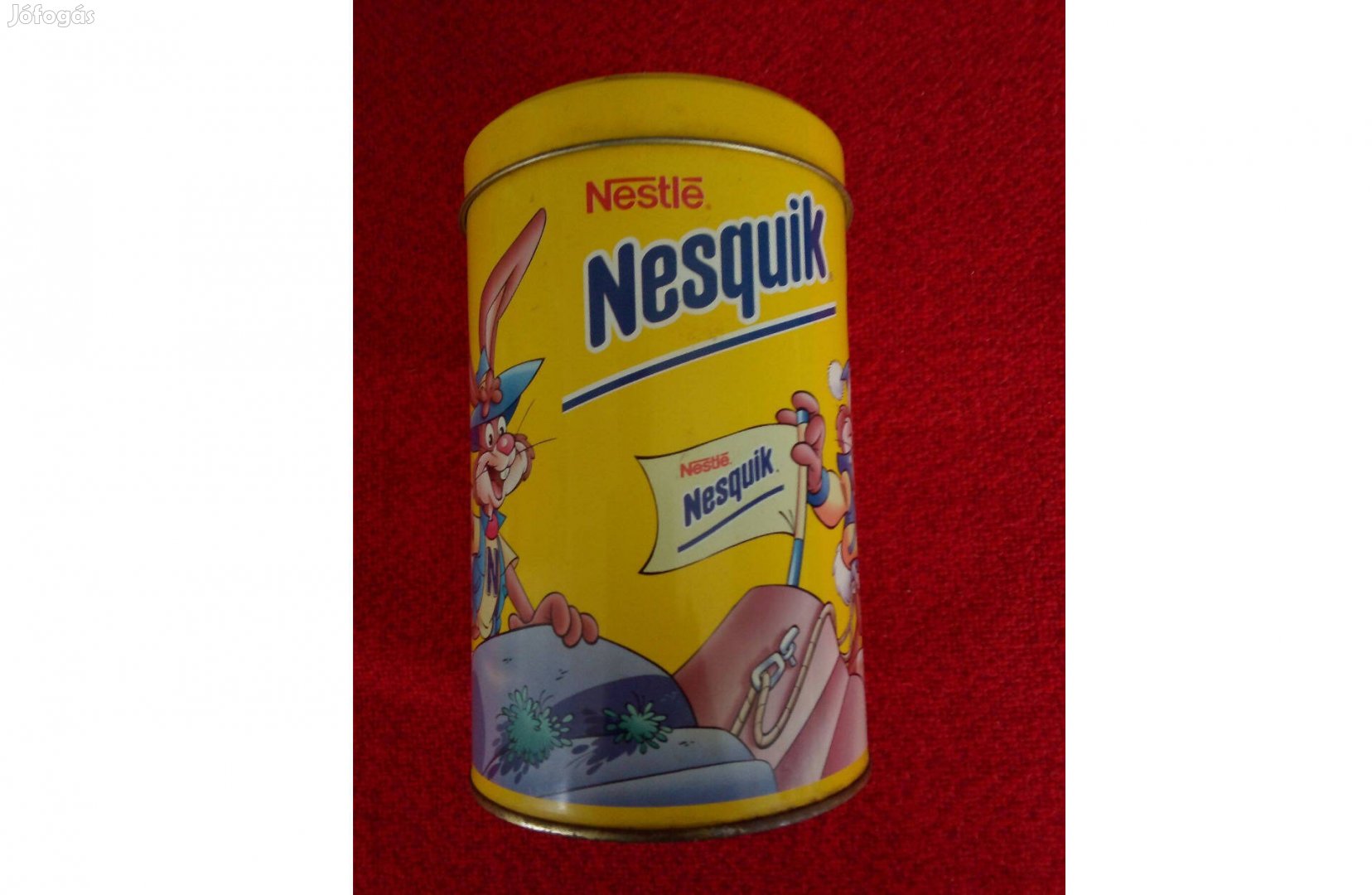 Gyűjtemény, retró fémdoboz Nestlé Nesquik új nagy doboz