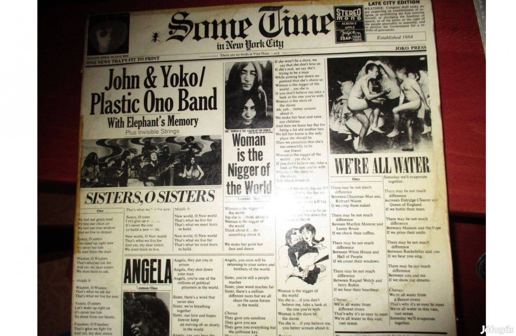 Gyűjteményből John & Yoko dupla bakelit hanglemez eladó