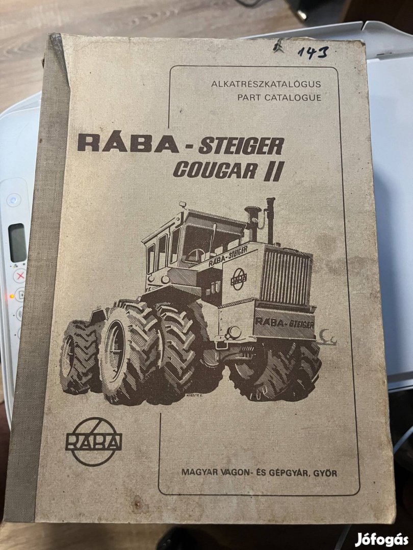 Gyűjteményből Rába-Steiger Cougar 2 traktor alkatrészkatalógus