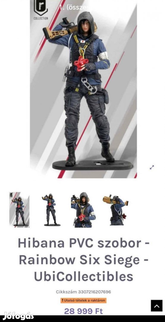 Gyűjtőknek! Rainbow Six Eredeti Hibana figura